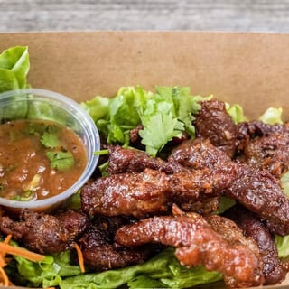 beef jerky ( seen lod) W/sticky rice